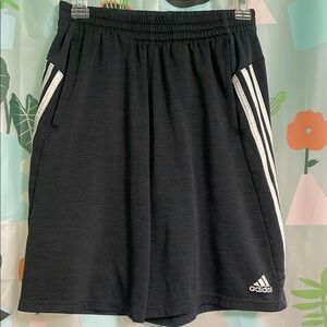 Adidas Boys Black and White Athletic Shorts
